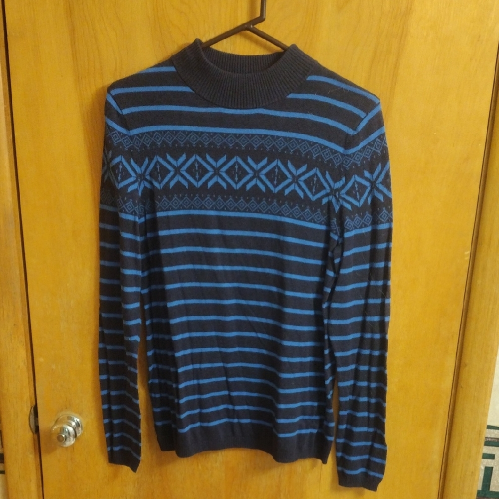 Talbot's Blue Striped Sweater Size M
